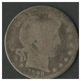 1892-O Liberty Head Barber Half Dollar