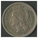 1889 Three Cent Nickel