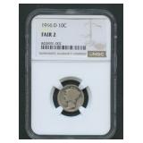 1916-D Mercury Head Dime NGC Fair 2