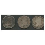 3- Mixed Capped Bust Half Dimes