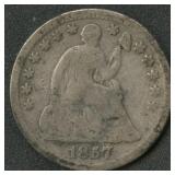 1857 Seated Liberty Half Dime