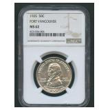 1925 Fort Vancouver Commem Half NGC MS 62