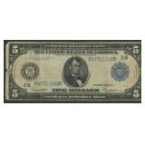 1914 $5 Federal Reserve Note NY FR-851