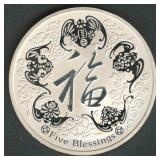 2016  Australia $1 Five Blessings .999 Silver 1 oz
