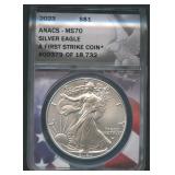 2023 ASE Silver Eagle ANACS MS 70