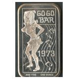 1973 Go Go Bar Adult ,999 Silver Bar 1 ozt