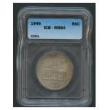 1946 Iowa Silver Commem Half ICG MS 64