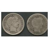 1895-S and 1898 Liberty Head Barber Dimes