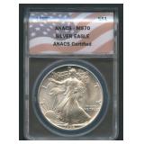 1986 ASE Silver Eagle ANACS MS 70