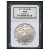 2007-W ASE Silver Eagle NGC MS 70
