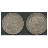 1889-O and 1899-O Morgan Silver Dollars