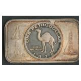 1975 Madison Mint .999 Silver Bar 1 ozt