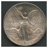 1985 Mexico Libertad .999 Silver 1 ozt