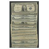 50- Mixed 1935 and 1957 $1 Silver Certificates