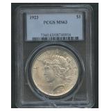 1923 Peace Silver Dollar PCGS MS63