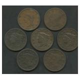 7- Mixed 1830's and 1840's Large Cents