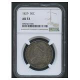 1829 Capped Bust Half Dollar NGC AU53