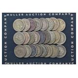 25- Mixed Copper-Nickel Indian Head Cents