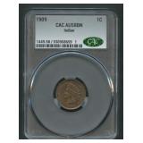 1909 Indian Head Cent CAC AU58 BN