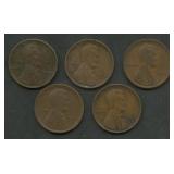 5- 1910-S Lincoln Head Cents