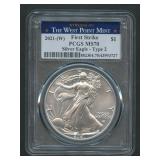 2021-W Type 2 ASE Silver Eagle PCGS MS 70