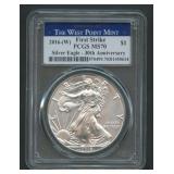 2016-W ASE Silver Eagle PCGS MS70 30th Anniv.
