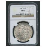 1887-O Morgan Silver Dollar NGC MS62