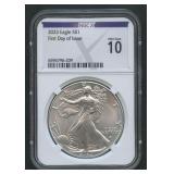 2023 ASE Silver Eagle NGC X 10