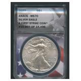 2022 ASE Silver Eagle ANACS MS 70