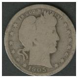 1905-O Liberty Head Barber Quarter