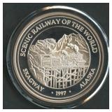 Alaska Mt White Pass & Yukon .999 Silver 1 ozt