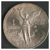 1984 Mexico Libertad .999 Silver 1 ozt