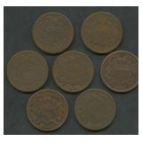 7- 1864 Two-Cent Pieces