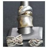 4- Mixed Rings Size 7-10, .925 Silver 1.03 ozt