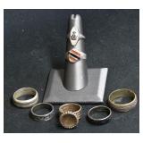 7- Mixed Rings Size 4-11.5,  .925 Silver 1.06 ozt