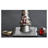 5-Mixed Rings Size 4.5-10, .925 Silver 1.03 ozt