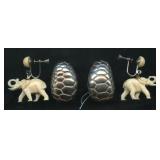 2 Sets of Earrings .925 Silver .98 ozt TW