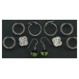 5 Sets of Earrings .925 Silver .99 ozt TW