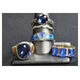 5- Mixed Rings Size 6-10.5, .925 Silver 1.00 ozt