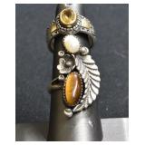 2- Mixed Rings Size 7 & 8, .925 Silver .54 ozt TW