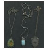 3- Mixed Necklaces .925 Silver 1.12 ozt TW