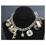 Mixed Charm Bracelet .925 Silver 1.27 ozt