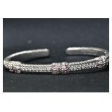 Judith Ripka Bangle Bracelet .925 Silver 1.01 ozt