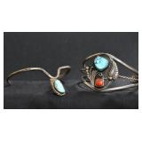 2- Mixed Bracelets .925 Silver 1.09 ozt TW