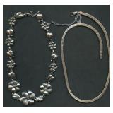 2- Mixed Necklaces .925 Silver 1.09 ozt