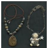 2- Mixed Necklaces .925 Silver 1.09 ozt TW