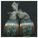 Native American Pendant with Turquoise & Orange