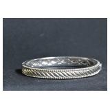 Judith Ripka Bangle Bracelet .925 Silver 1.18 ozt