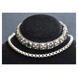 2- Mixed Bracelets .925 Silver 1.37 ozt TW