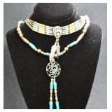 Set of 2 Native American Necklaces, .925 Silver 1.